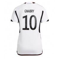 Fotbalové Dres Německo Serge Gnabry #10 Dámské Domácí MS 2022 Krátký Rukáv